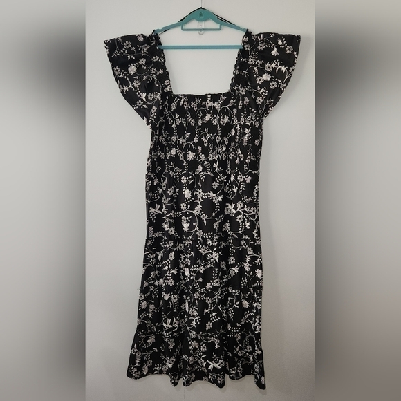 THE GOLDEN GLOBE CLOTHING BLACK TIERED MAXI DRESS 100% COTTON Size 1X NWT - Picture 3 of 11